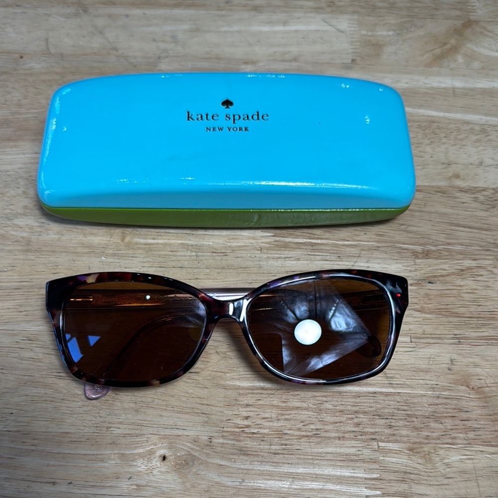 Kate Spade Brown and Purple Sunglasses with Case